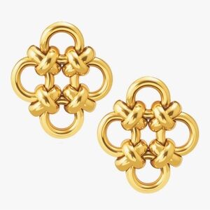 18K Gold  Plated Knot Earrings